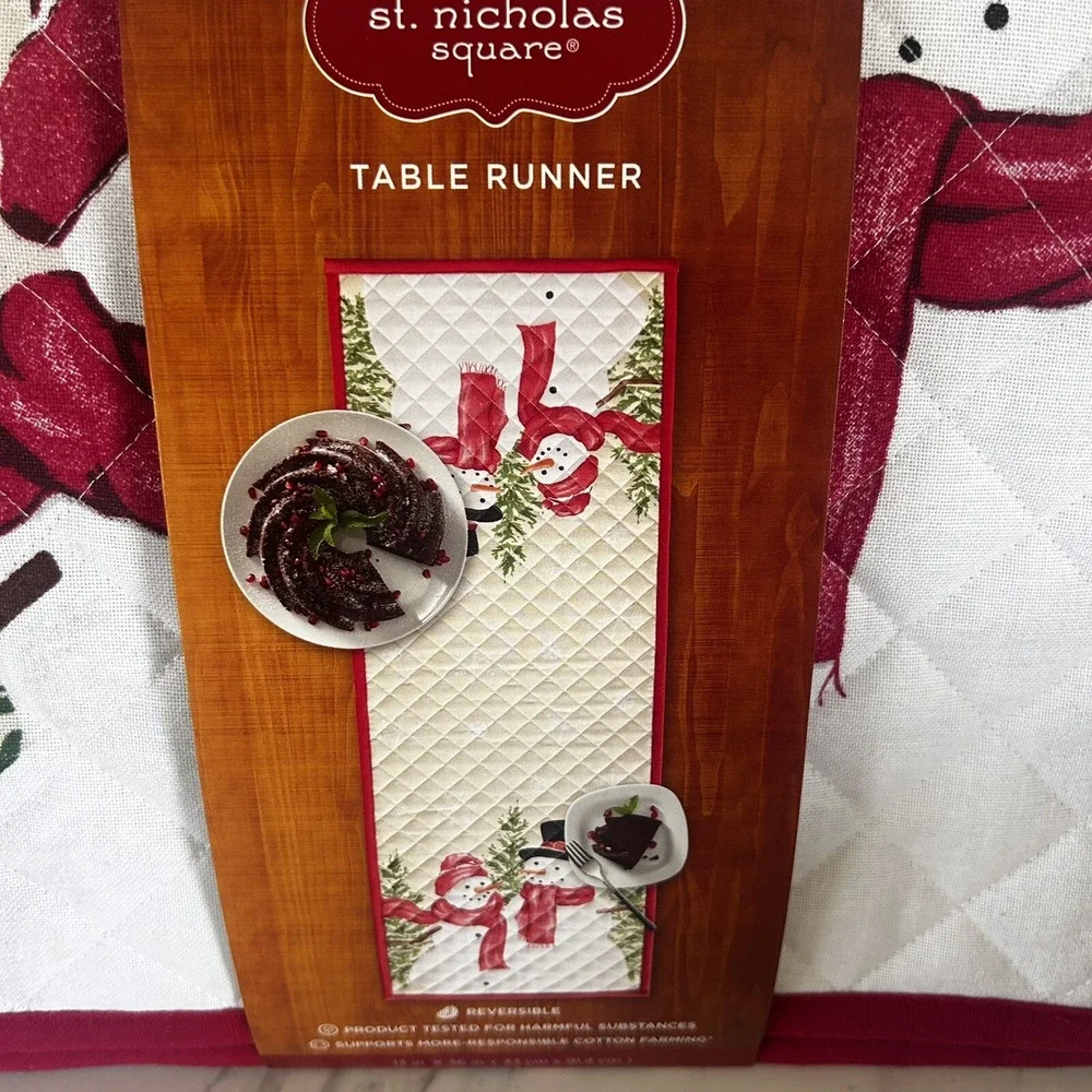 Snowman Winter Quilted Table Runner 13